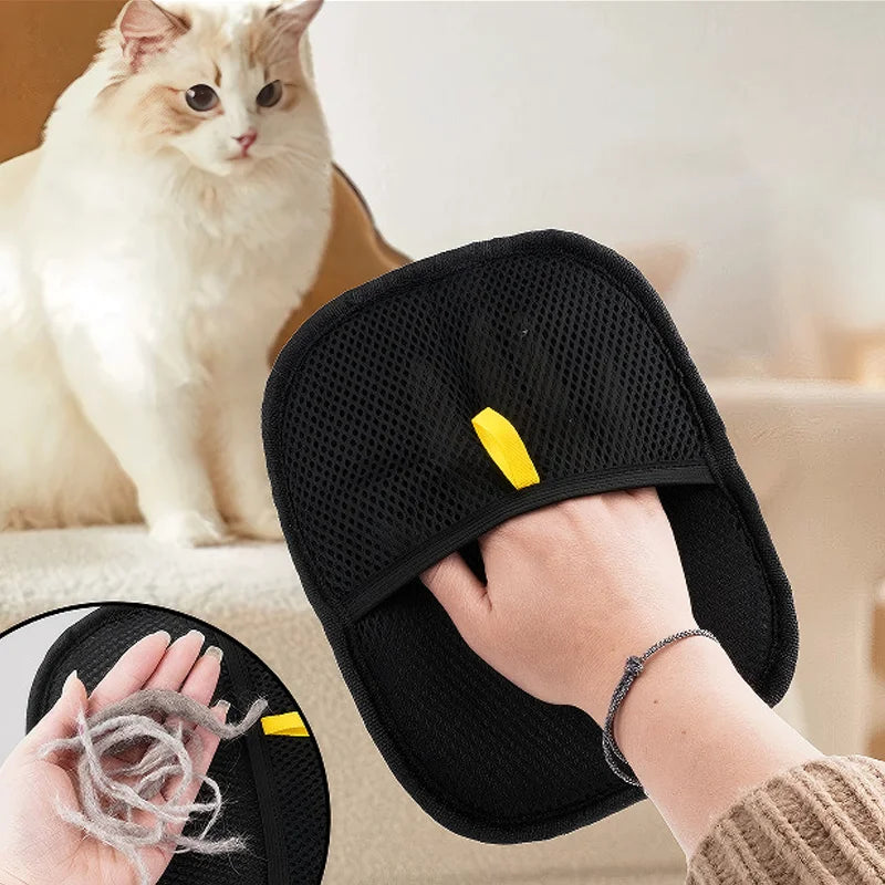 Reusable Pet Hair Removal Gloves | Double-Sided Dog & Cat Fur Remover