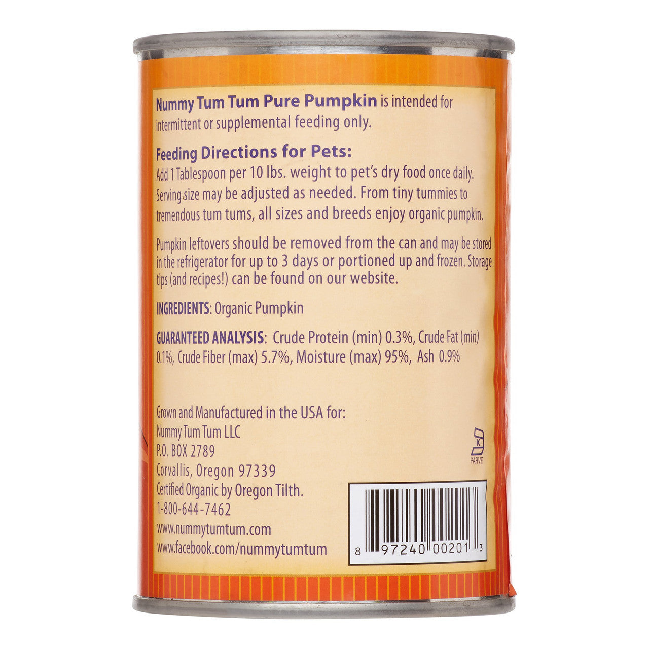 Nummy Tum-Tum Pure Pumpkin Dog Food (12x15OZ )